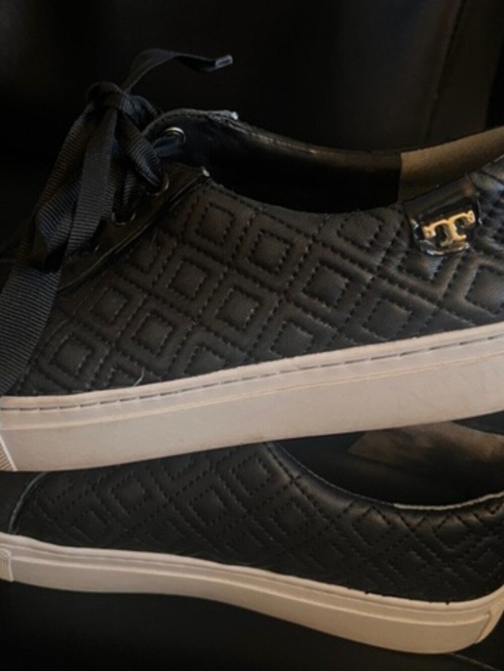 Tory Burch Marion Quilted Leather Sneakers - Picture 4 of 5
